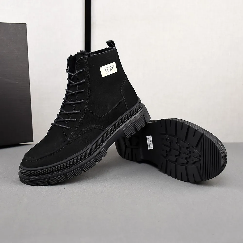 PP520🛜🛜🛜【ugg】The upper is made of waterproof nubuck, real wool lining, and non-slip rubber sole. Warm and comfortable, a must-have in winter! Men's size 38-44 (custom-made size 45 is non-refundable).